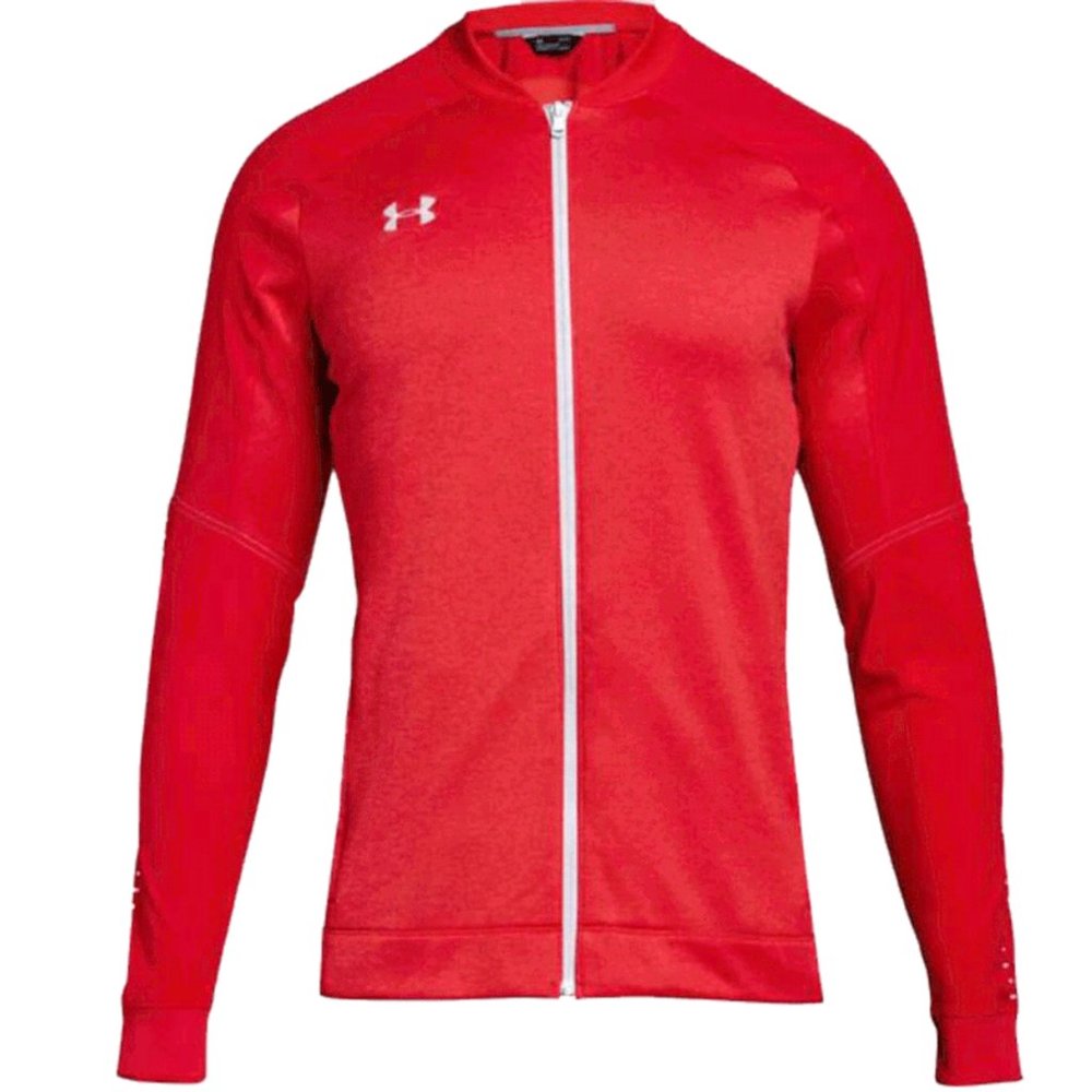 Under Armour UA Men's Knit Warm-Up Full-Zip Jacket Red Large